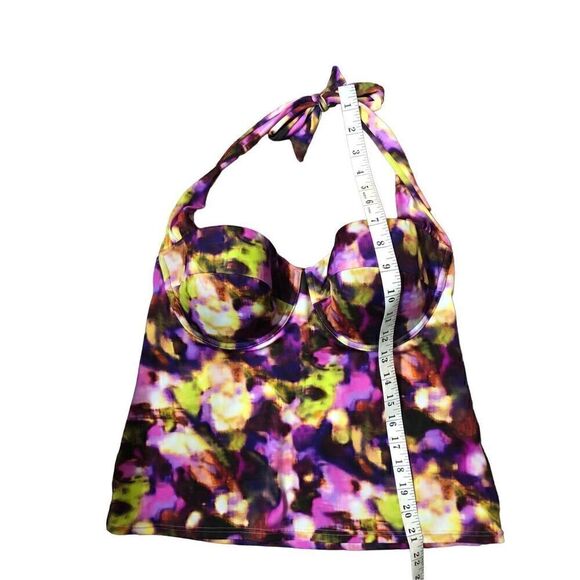 Victoria's Secret VS Womens Tankini top Swimsuit Bathing halter Size 34D Floral - Picture 7 of 10